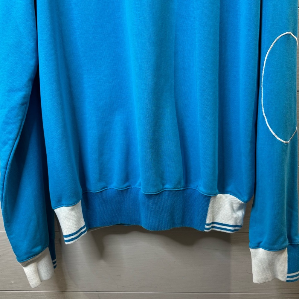 Maserati Classiche | Men's Light Blue Long Sleeve Half-Zip Pullover Size 3X - Picture 6 of 12